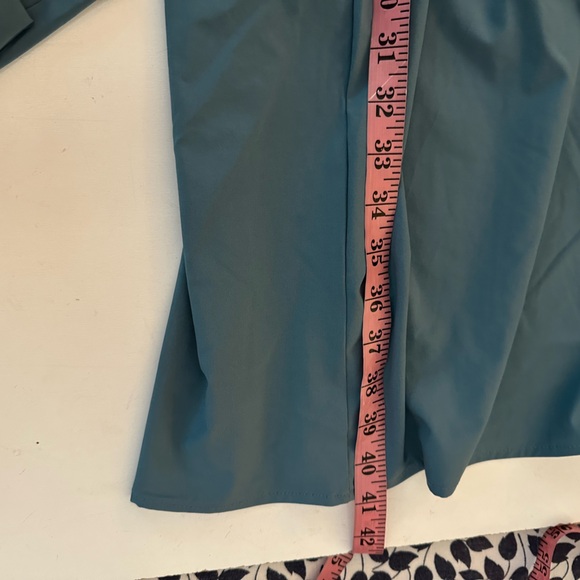 Halara Blue Hi/Waisted Shirred Tie‎ Front Back Wide Leg Palazzo-Like Pants NWT M - Picture 16 of 16